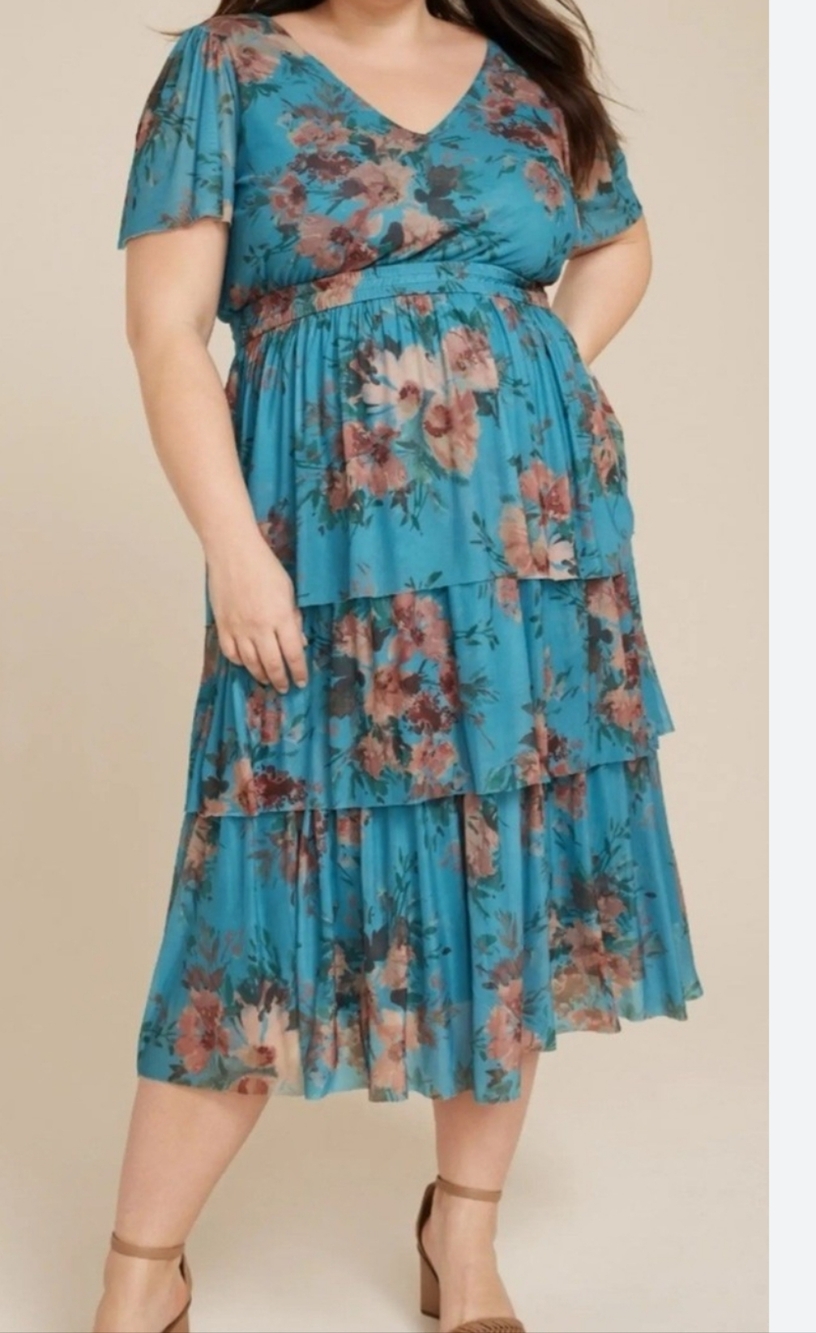 NWT Maurices Tiered Floral Dress